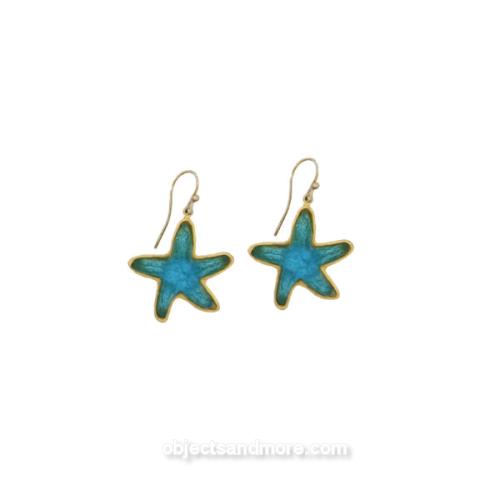 Starfish Glass Earrings by MICHAEL MICHAUD